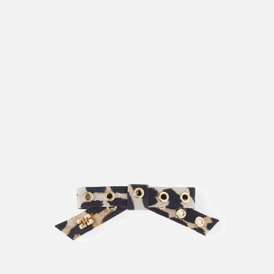 Image of Ganni Eyelet Bow Nylon Barrette