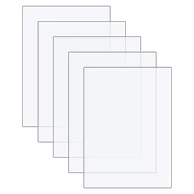 Image of DARENYI 5 Pcs Clear Acrylic Sheets 15 x 10 cm Plastic Sheet for Picture Frame Glass Replacement, Advertisement Signs, Painting, Projects Display