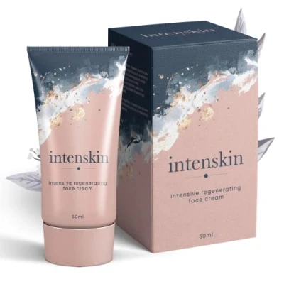 Image of INTENSKIN Intensive Regenerative Face Cream 50 ml Anti Ageing Effect Collagen, Vitamin E, C, Hyaluronic Acid