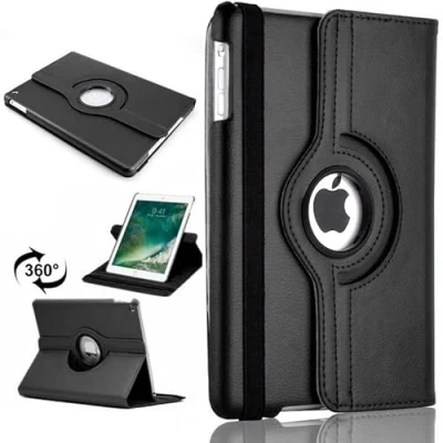 Image of 360 Rotate Case For Apple iPad Mini 1, 2 and 3 7.9&quot; (2012, 2013, 2014) Stand Synthetic Leather Material (Black)