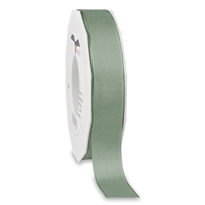 Image of Präsent Europa Taffeta Ribbon Old Green 25 mm width, 50 m length