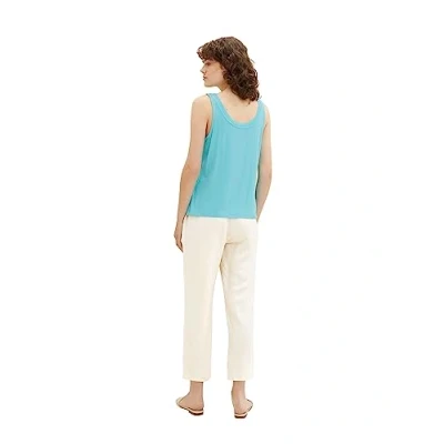 Image of TOM TAILOR Women&#039;s 1036795 Basic top, 26007 Teal Radiance, XXS