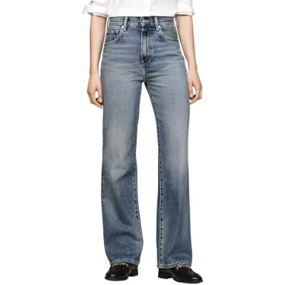 Image of Tommy Hilfiger Women&#039;s Relaxed Bootcut Hw Pat Ww0ww42807 Bootcut, Denim (Pat), 29W / 32L