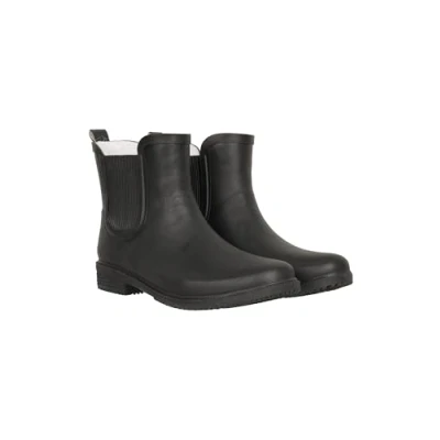 Image of Mountain Warehouse Womens Winter Ankle Wellies Waterproof, Faux Fur, Easy to clean Rainboots Best for Autumn, Winter, Hiking, Trekking, Outdoors &amp; Walking Black Adult Shoe Size 6