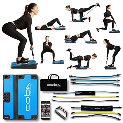 Image of COBA Board GLUTE Trainer Full Home Workout System, Core &amp; Booty Exercise Machine, Portable Gym Resistance Band Body