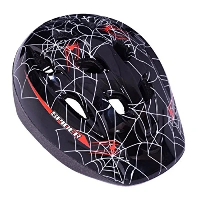 Image of Ammaco SPIDERMAN STYLE BOYS MICRO SHELL CHILDRENS PROTECTIVE BIKE HELMET 48 52cm BLACK