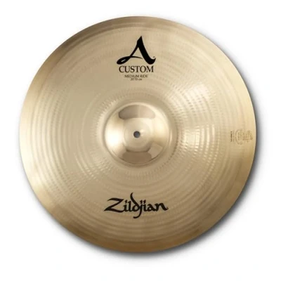 Image of Zildjian A Custom Series 20 Inch Medium Ride Cymbal Brilliant Finish
