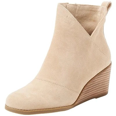 Image of TOMS Women&#039;s Sutton Ankle Boot, Oatmeal Suede, 9 UK