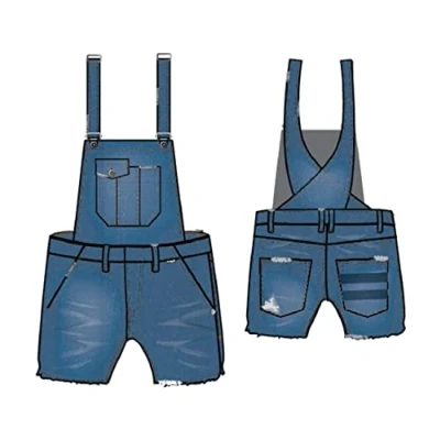 Image of Hurley W Oceancare Denim Short Dungaree