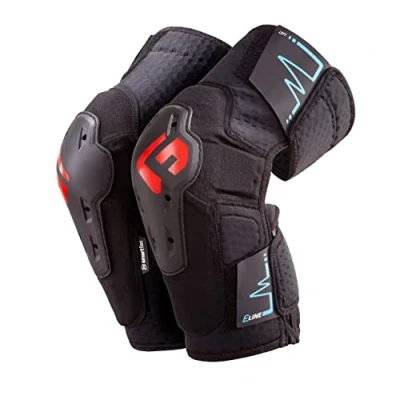 Image of G Form E Line Mountain Bike Knee Guards Tactical Pads for Men &amp; Women Black, Adult X Large