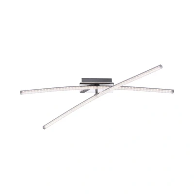 Image of Simon Integrated LED Semi Flush Ceiling Light Chrome 1x 12.8W 3000K