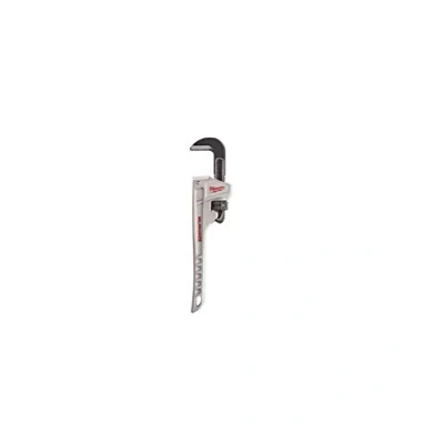 Image of Milwaukee 48 22 7210 10 Inch Aluminium Pipe Wrench Red