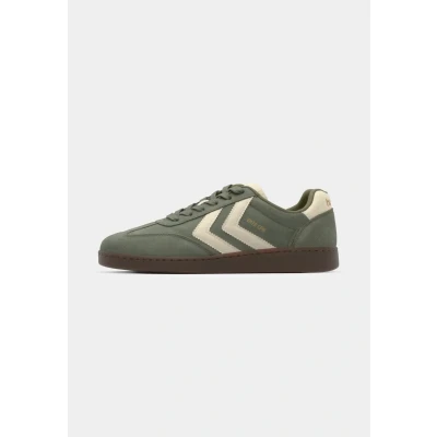 Image of hummel VM78 CPH SP Indoor Shoes Trainers Green/Beige 229510 6603, Winter Moss, 4 UK