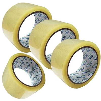 Image of 72 Rolls of Clear Parcel Tape Packing Sellotape Packaging 48mm X 66M