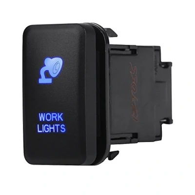 Image of Car Rocker Switch On Off LED Light 12V Blue Auto Toggle (WORK LIGHTS)