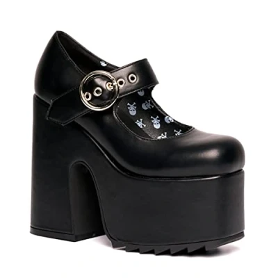 Image of LAMODA Women&#039;s London Court Shoe, Black Pu, 3 UK