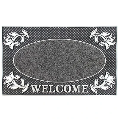 Image of JVL Metallic Door Mat (Rectangular, Silver)