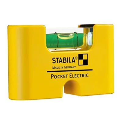 Image of Stabila 17775/1 7 cm&quot;Type Pocket Electric&quot; Spirit Level Yellow/Black