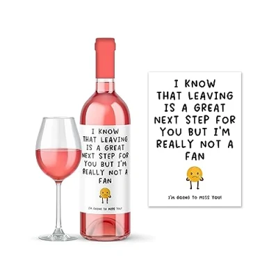 Image of Rib Ticklerz Funny Wine Label Leaving Work Gifts Bottle Promotion Gift Colleague New Job Present Office Banter I&#039;m Going to Miss You Farewell WLS71
