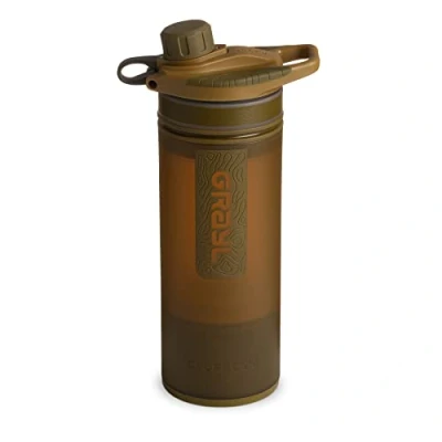 Image of GRAYL GeoPress 710 ml Outdoor Water Filter Drinking I Eliminates 99.99% of All Bacteria and Viruses Perfect for Camping, Survival Travel (Coyote Brown)