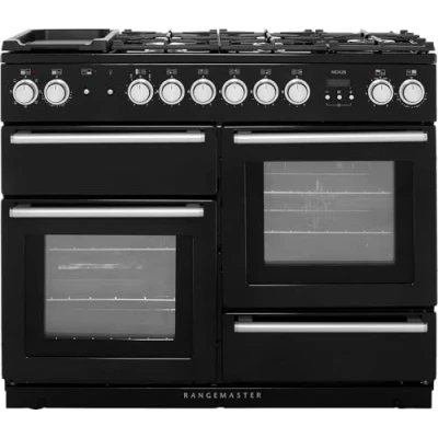 Image of Rangemaster NEX110DFFBL/C Nexus 110cm Dual Fuel Range Cooker Black