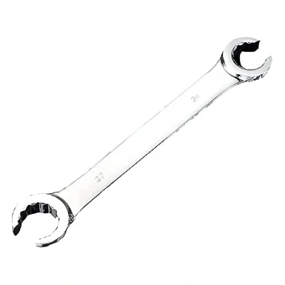 Image of SENRISE Flare Nut Spanner 1PCS Double End Open Ring Brake Pipe Metric for Home and Auto Repairing (24x27mm)