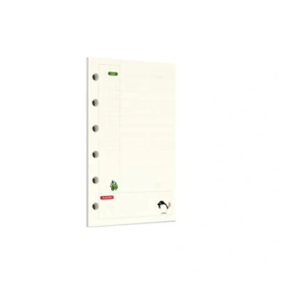 Image of Zelten 45 Sheets 90 Pages Colorful Loose Leaf Punched Paper Refills for 6 Hole Binder Personal Organizer Diary Notebook Refillable Planner (A7, Rainforest Connell)