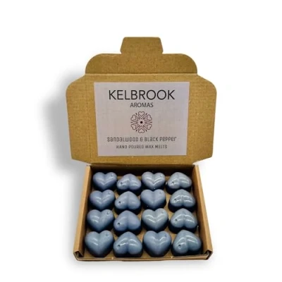 Image of Wax Melts Sandalwood and Black Pepper 16 Pack Strong Scented Made in The UK Plastic Free Vegan