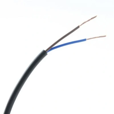 Image of Zexum 0.75mm 2 Core PVC Flex Cable Black Round 2182Y 5 Meter