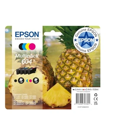 Image of Epson 604 Pineapple, Genuine Multipack, 4 colours Ink Cartridges