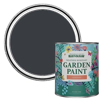 Image of Rust Oleum Grey Mould Resistant Garden Paint In Satin Finish Anthracite (RAL 7016) 750ml