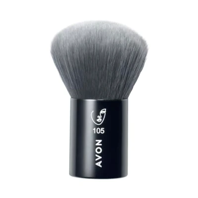 Image of Avon Kabuki Brush, for Applying and Blending Powders Bronzers Natural Looking Coverage Finish, Vegan Friendly with a Handle Made from Recycled Plastic.