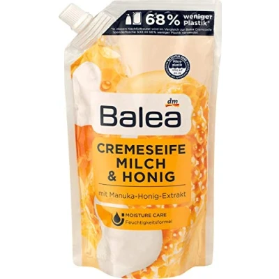 Image of Balea Milk &amp; Honey Liquid Soap Refill Pack 1 x 500 ml