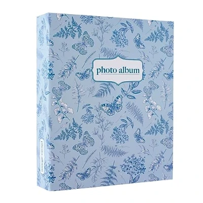 Image of Grupo Erik Blue Botany Photo Album 8x5 13x20 cm Family 304 Pockets Friend Gifts Books For Memories Slip In