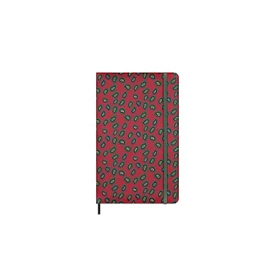 Image of Moleskine Silk Notebook, Hard Cover with Italian from Mantero, Ruled Pages and Elastic Closure, Gift Box, Size Large 21x13cm, Colour Bordeaux