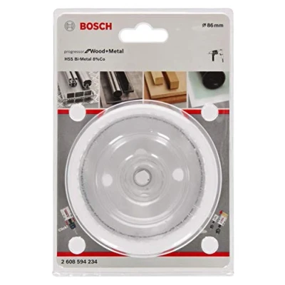 Image of BOSCH Bi Metal Hole Saw (for Wood and Metals, 8% Cobalt Alloy, Progressive Tooth Design, Ø 86 mm, Accessory Drills)