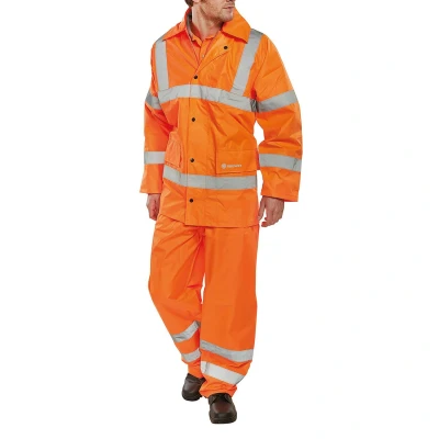 Image of LIGHTWEIGHT EN471 EN343 SUIT ORANGE 4XL