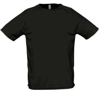 Image of SOLS Mens Sporty Short Sleeve Performance T Shirt (Black) Size Large
