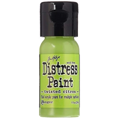 Image of Ranger TDF50216 Distress Paint Flip Cap, 1 oz, Twisted Citron