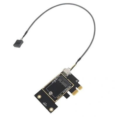 Image of HighZer0 Electronics M.2 NGFF Wireless Card to PCI e 1X Adapter Bluetooth Compatible Network WiFi WLAN Converter Desktop for 8260 (Laptop Desktop)