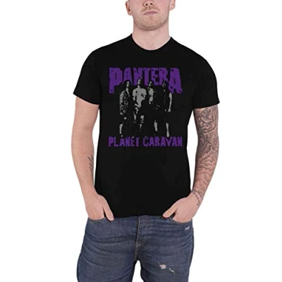 Image of Pantera T Shirt Planet Caravan Vintage Band Logo Official Mens Black M