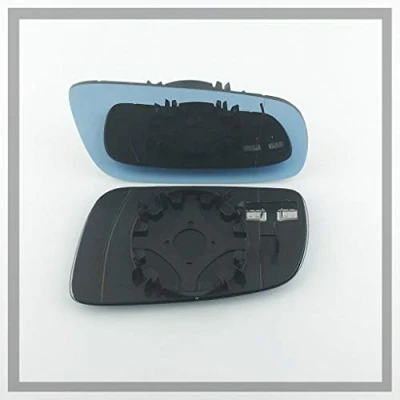 Image of Fits Skoda Fabia 2000 to 2007 Heated, Blue Tinted Wide Angle Wing/Door Mirror Glass Including Base Plate RH(Driver Side)