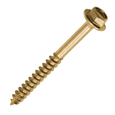 Image of TIMCO Advanced Coach Screw Hex Flange Head Slash Point Yellow 6.0 x 60 Box of 100 (660SCSY)