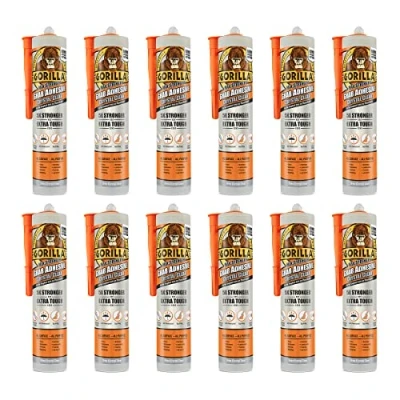 Image of Gorilla Heavy Duty Grab Adhesive Crystal Clear 270ml (Pack of 12)