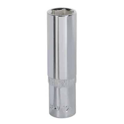 Image of Sealey Premier WallDrive® Socket 12mm Deep 3/8&quot;Sq Drive Fully Polished