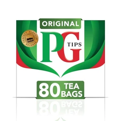 Image of PG Tips Original Black Tea Bags Refreshing, Flavourful &amp; Full Bodied Perfect Flavour Release 80 Plant Based Biodegradable Teabags