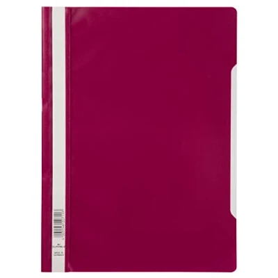 Image of Durable 252335 Clear View Folder Report File A4 PP, Crimson Pack of 25, purple red