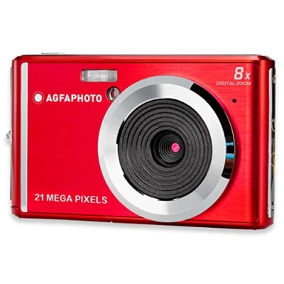 Image of AGFA Photo Compact Digital Camera with 21 Megapixel CMOS Sensor, 8x Zoom and LCD Display Red