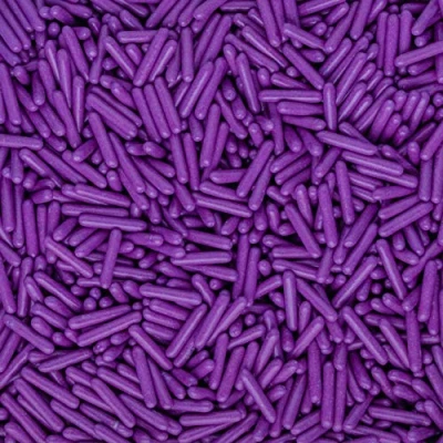 Image of simply topps Metallic/Polished Rods Cake or Cupcake Decoration Sprinkles (Polished Purple, 25g)