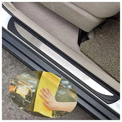 Image of 4Pcs Car Door Sill Stainless Steel Kick Plates for N issan Qashqai J12 2022 2023 Protector Non slip Scuff Guard Anti scratch Threshold Pedal Sticker Auto Accessories Decoration